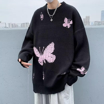 Y2K Butterfly Knitted Sweater