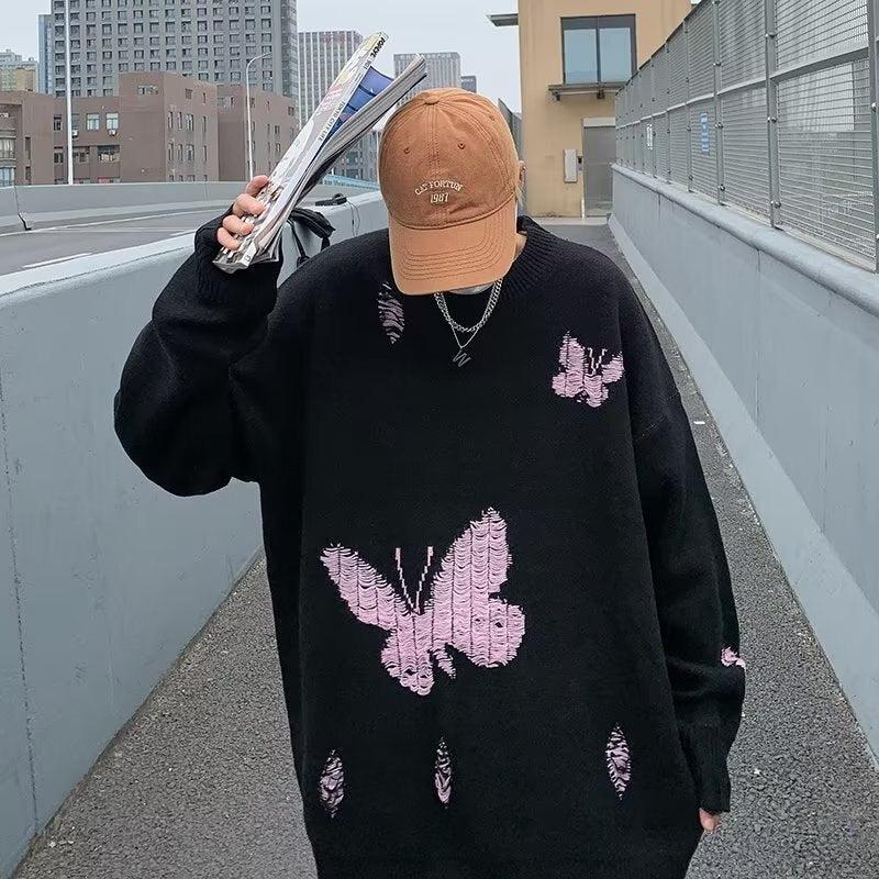 Y2K Butterfly Knitted Sweater