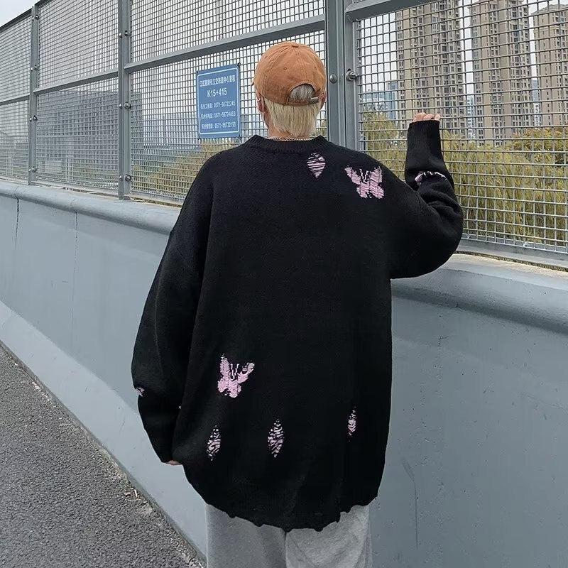 Y2K Butterfly Knitted Sweater