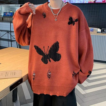 Y2K Butterfly Knitted Sweater