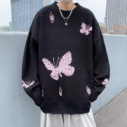 Y2K Butterfly Knitted Sweater