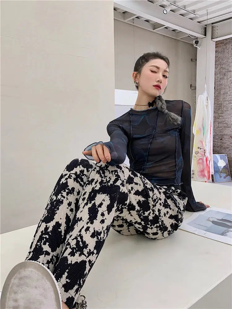 Y2K Butterfly Mesh Top
