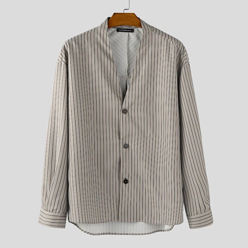 Y2K Button Up Striped Shirt
