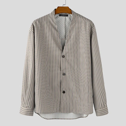 Y2K Button Up Striped Shirt