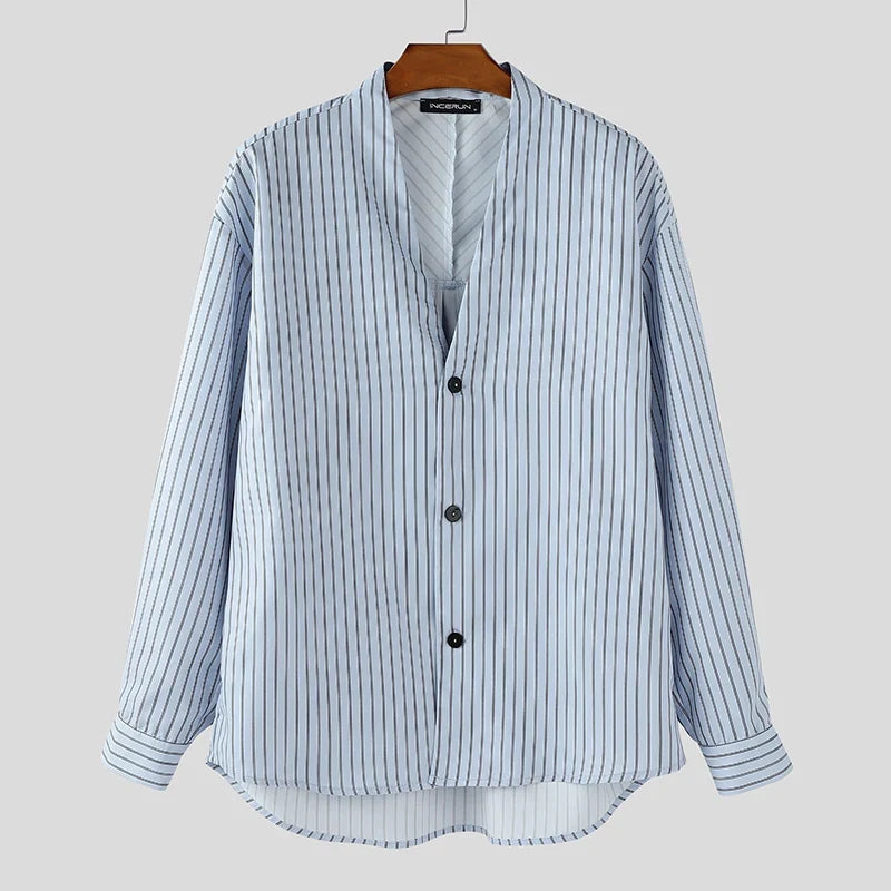 Y2K Button Up Striped Shirt