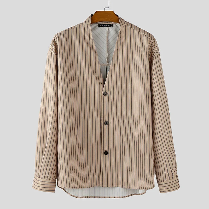 Y2K Button Up Striped Shirt