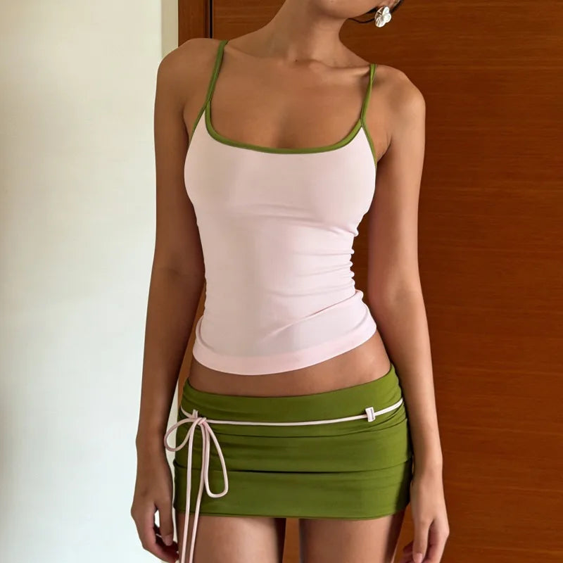 Y2K Cami Top & Skort Two Piece Set