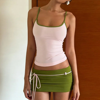 Y2K Cami Top & Skort Two Piece Set
