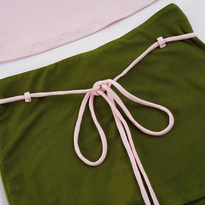 Y2K Cami Top & Skort Two Piece Set