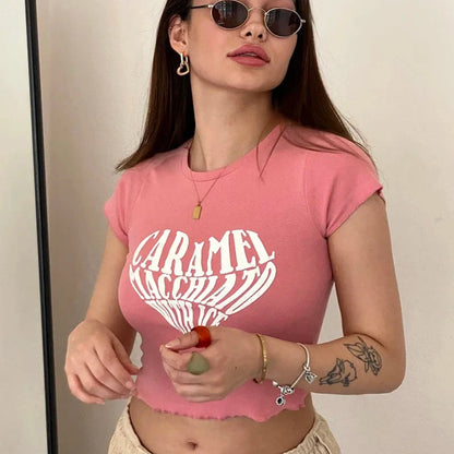 Y2K Caramel Macchiato with Ice Tee