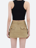 Cargo Denim Mini Skirt