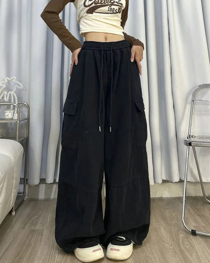 Y2K Cargo Drawstring Pants