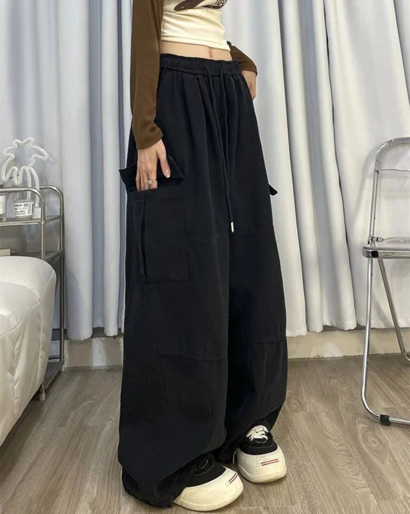 Y2K Cargo Drawstring Pants