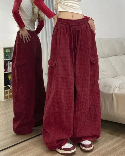 Y2K Cargo Drawstring Pants