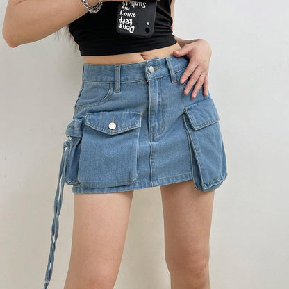 Y2K Cargo Mini Skirt