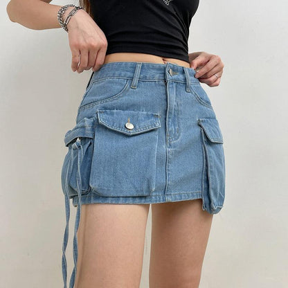 Y2K Cargo Mini Skirt