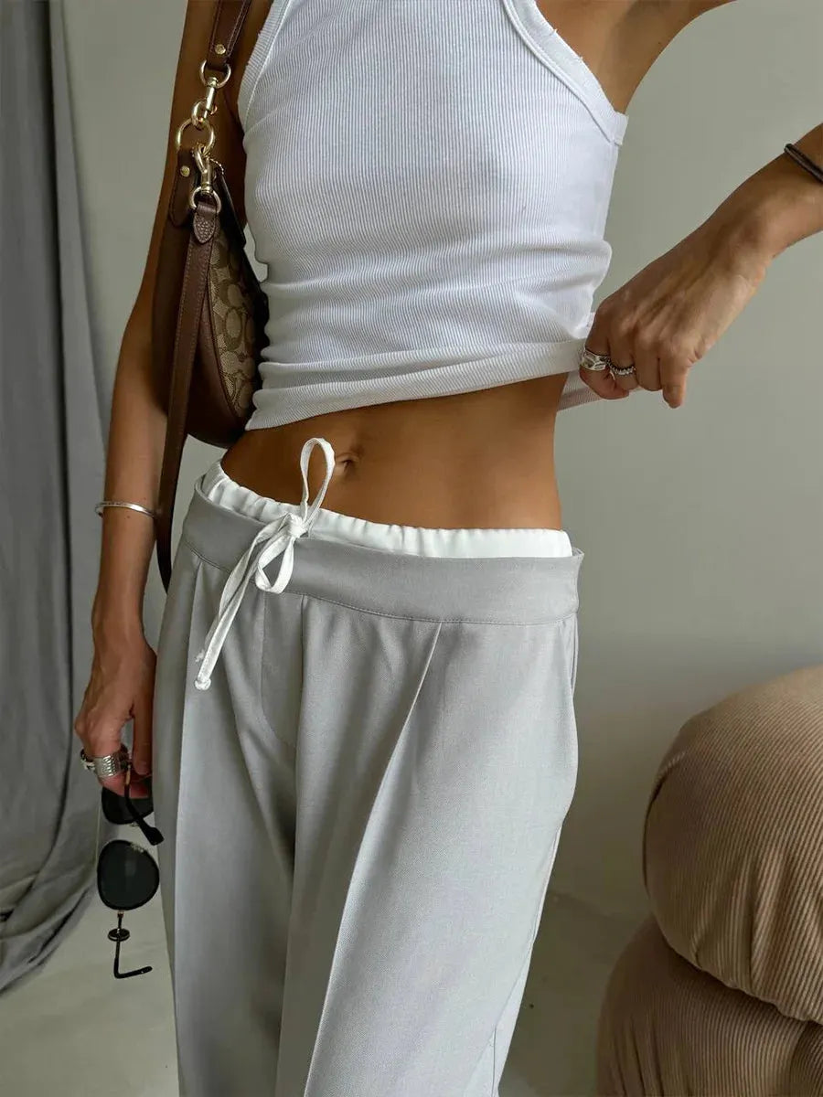 Y2K Casual Tailored Pants