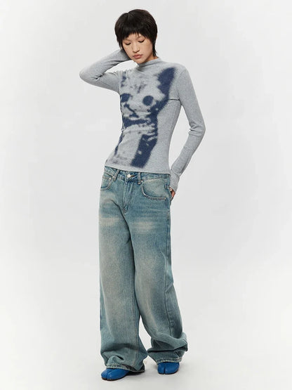 Y2K Cat High Neck Top