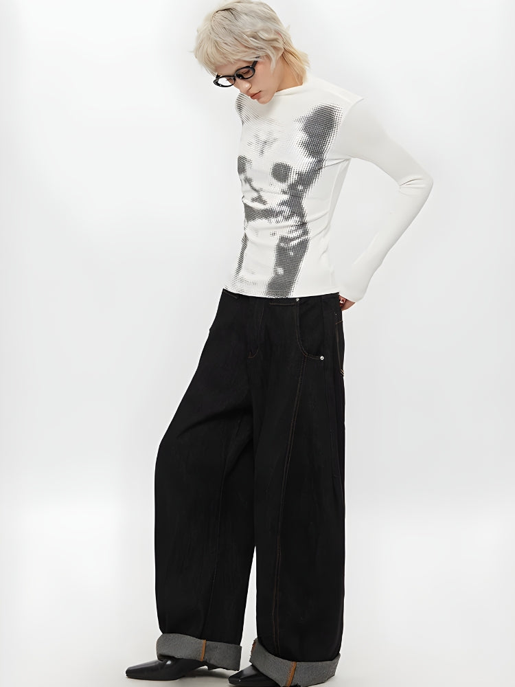 Y2K Cat High Neck Top