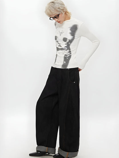 Y2K Cat High Neck Top