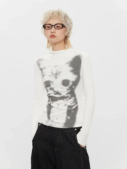 Y2K Cat High Neck Top