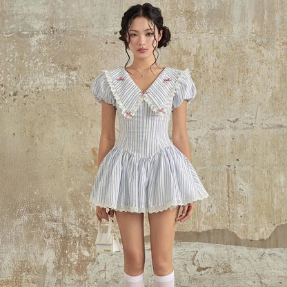 Y2K Chelsea Collar Mini Dress