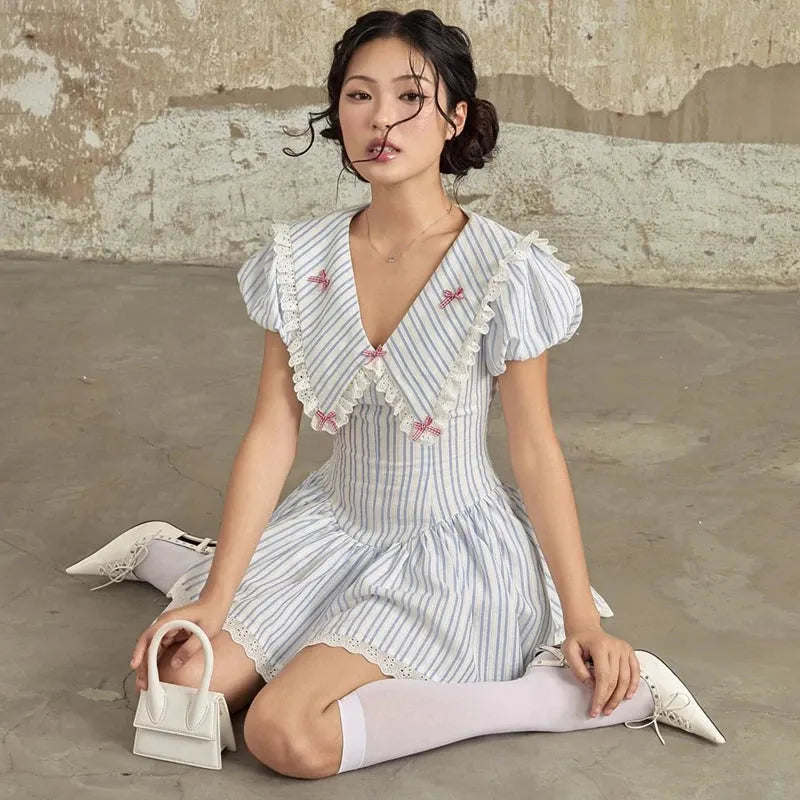Y2K Chelsea Collar Mini Dress