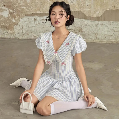 Y2K Chelsea Collar Mini Dress