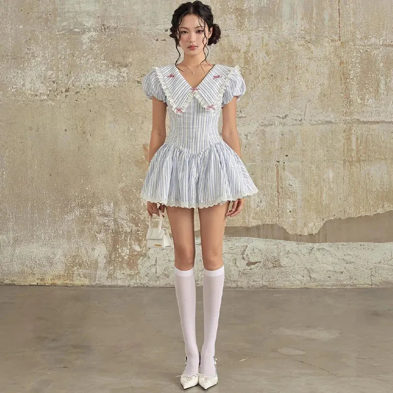 Y2K Chelsea Collar Mini Dress