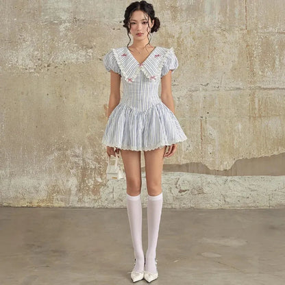 Y2K Chelsea Collar Mini Dress