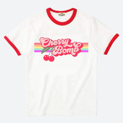 Y2K Cherry Bomb Ringer Tee