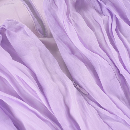 Y2K Chiffon Babydoll Mini Dress