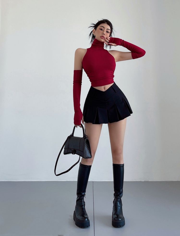 Y2K College Mini Skirt