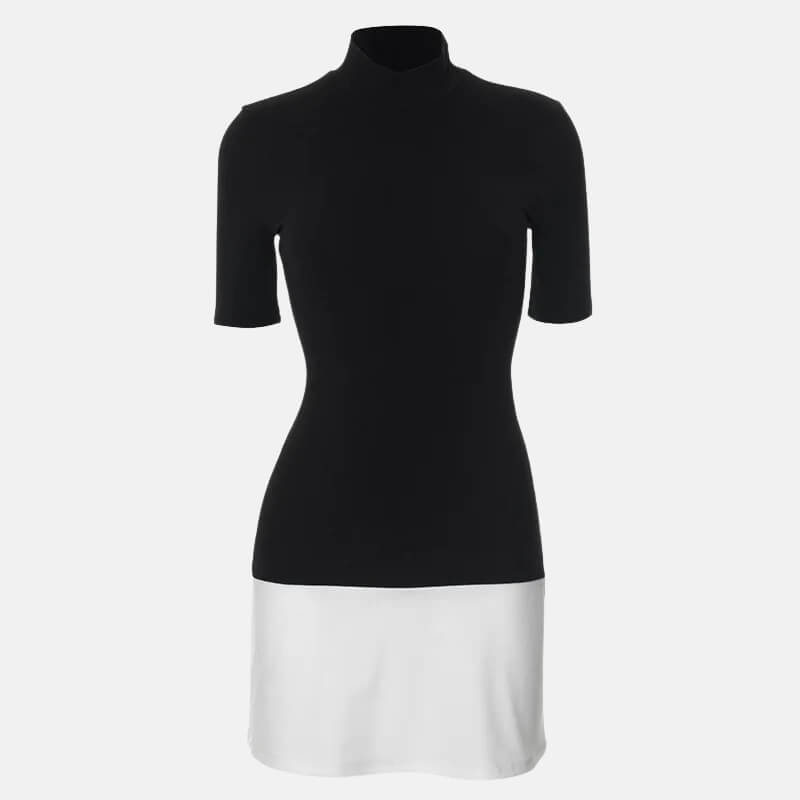 Y2K Color Block Mini Dress