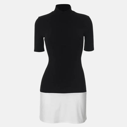 Y2K Color Block Mini Dress
