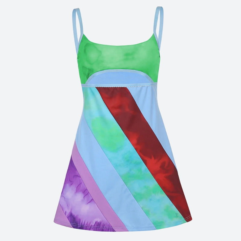 Y2K Colorful Mini Dress