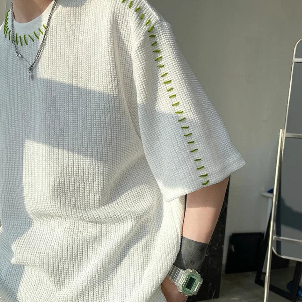 Y2K Contrast Stitch Tee