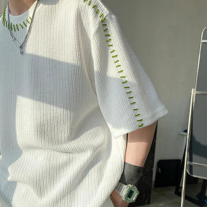 Y2K Contrast Stitch Tee