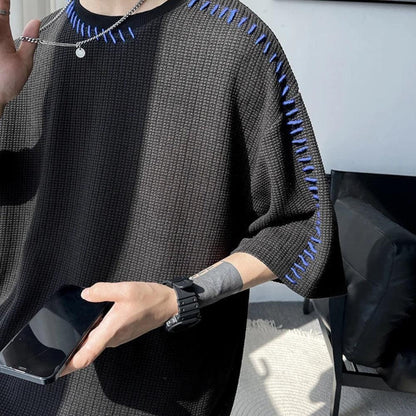 Y2K Contrast Stitch Tee