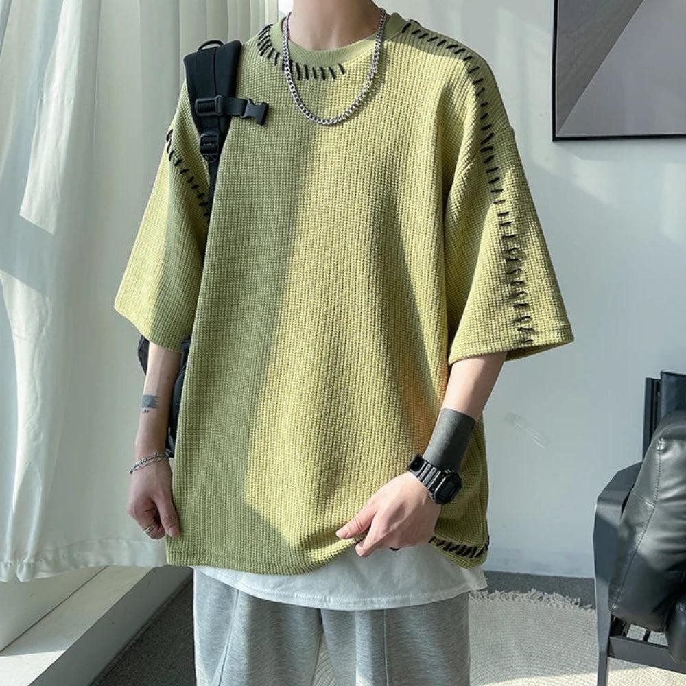 Y2K Contrast Stitch Tee
