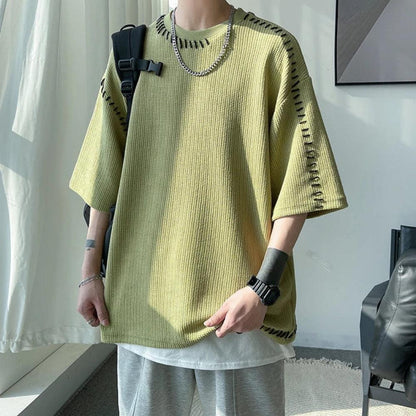 Y2K Contrast Stitch Tee