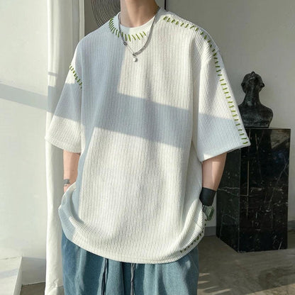 Y2K Contrast Stitch Tee