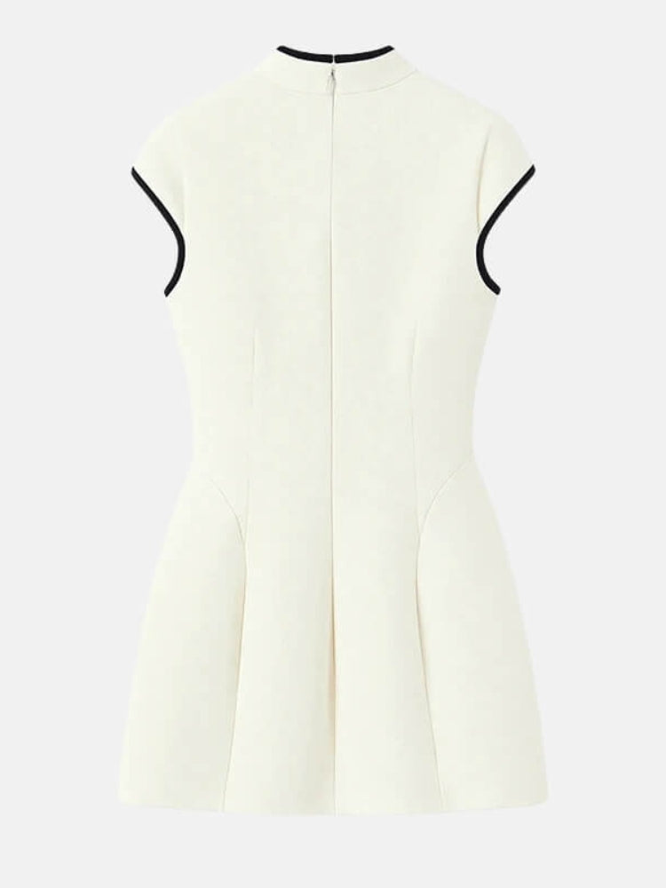 Y2K Contrast Trim Mini Dress