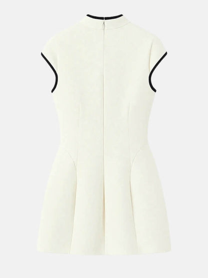 Y2K Contrast Trim Mini Dress
