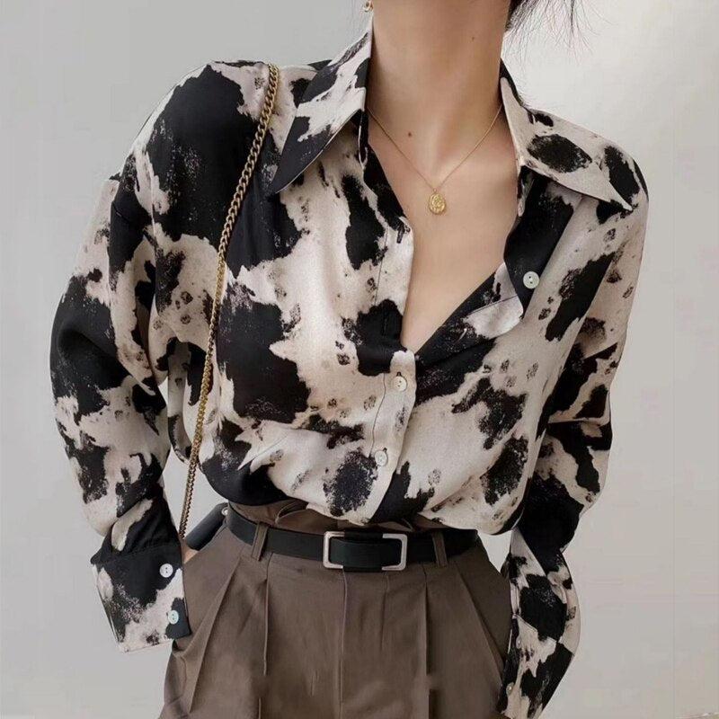 Y2K Cow Print Shirt