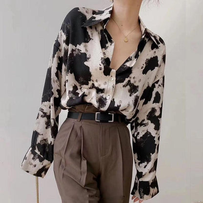 Y2K Cow Print Shirt