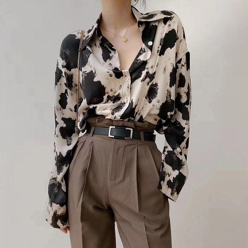 Y2K Cow Print Shirt