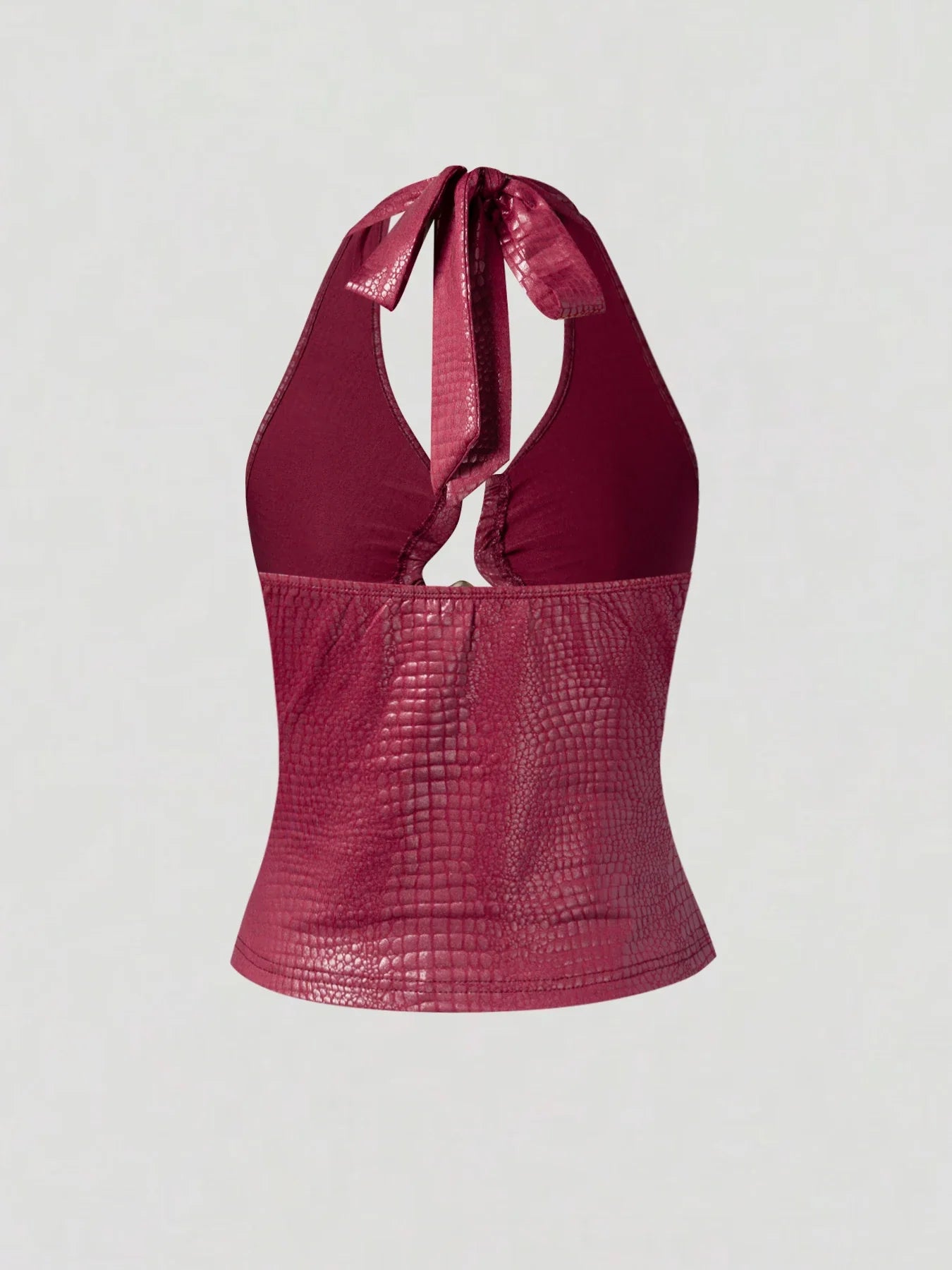 Y2K Crocodile Halter Top