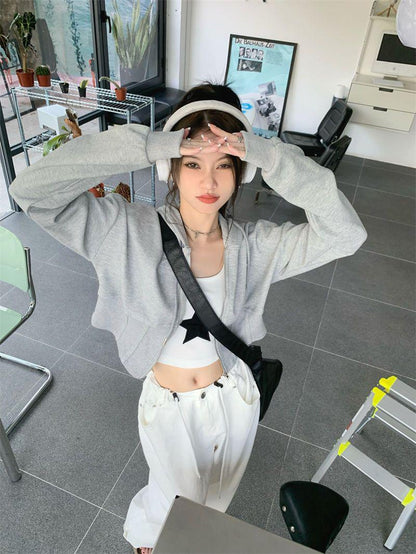 Y2K Cropped Hoodie