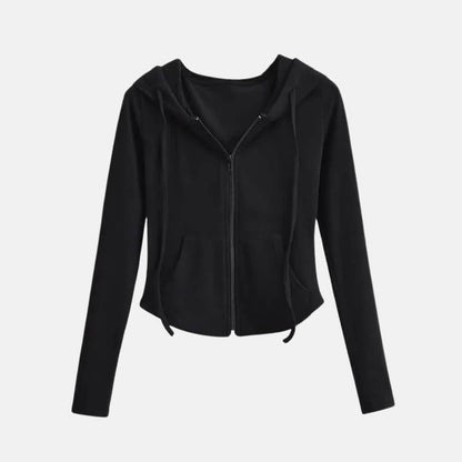 Y2K Cropped Zip Hoodie